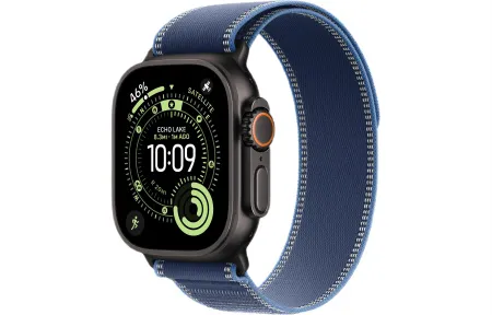 Apple Watch Ultra 3 (2025) 49mm Black Titanium Case with Blue.Bright Blue Trail Loop 1