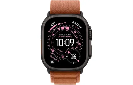Apple Watch Ultra 3 (2025) 49mm Black Titanium Case with Terra Cotta Alpine Loop - Large 2 Apple Watch Ultra 3 (2025) 49mm Black Titanium Case with Terra Cotta Alpine Loop - Large 2