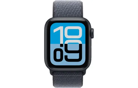 Apple Watch SE 3 (2025) 40mm Midnight Aluminum Case with Anchor Blue Sport Loop 2 Apple Watch SE 3 (2025) 40mm Midnight Aluminum Case with Anchor Blue Sport Loop 2