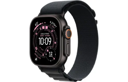 Apple Watch Ultra 3 (2025) 49mm Black Titanium Case with Black Alpine Loop - Large 1