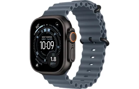 Apple Watch Ultra 3 (2025) 49mm Black Titanium Case with Anchor Blue Ocean Band (GPS + Cellular) 1