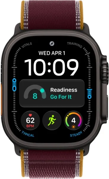 Смарт-часы Apple Watch Ultra 4 (2026) 49mm Black Titanium Burgundy Trail Loop 2