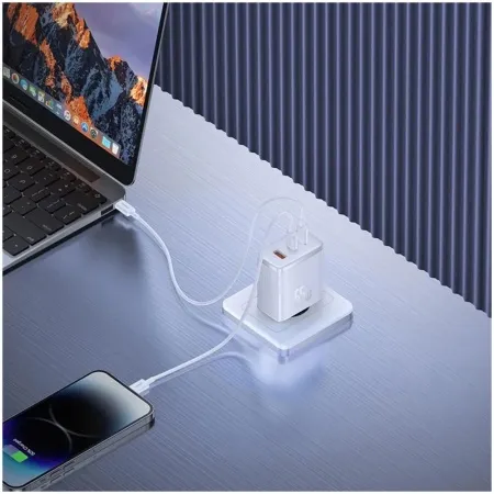 Блок быстрой зарядки Baseus Cube Pro Fast Charger 2C+U 65W White 4