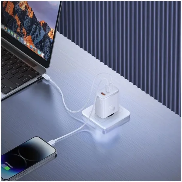 Блок быстрой зарядки Baseus Cube Pro Fast Charger 2C+U 65W White 4