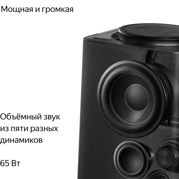 Умная колонка Яндекс Станция Макс YNDX-00053K с Zigbee (Черная) 3