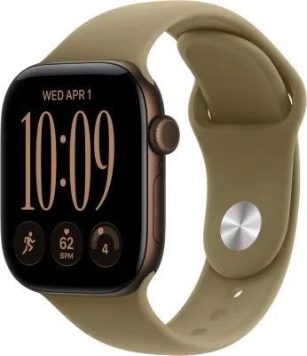 Смарт-часы Apple Watch S12 Dark Bronze Aluminium Case Olive Sport Band 1