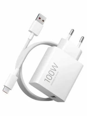 Зарядное устройство Xiaomi 100W HyperCharge+кабель USB Type-A-Type-C (MDY-19-ER) (1)