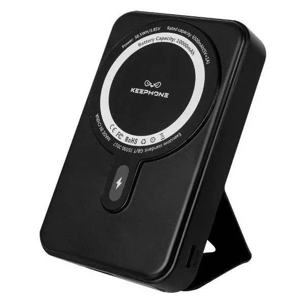 Аккумулятор магнитный KEEPHONE 10000mAh MagSafe (Snap Stand) Black 2
