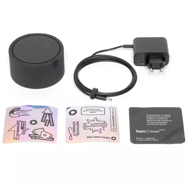 Умная колонка Яндекс Станция Мини с часами (YNDX-00020) Черная 3