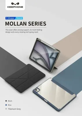 Чехол книжка KEEPHONE Mollan для Apple iPad 11 (2025) Gray