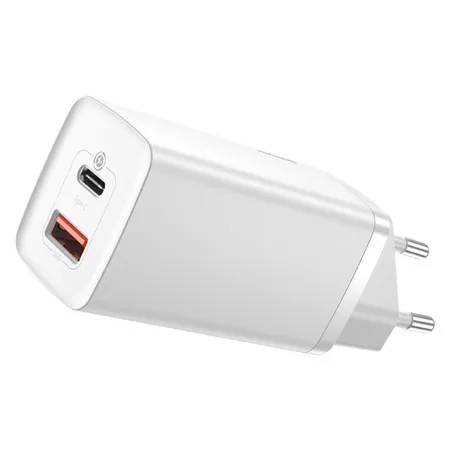 Блок быстрой зарядки Baseus GaN2 Lite Quick Charger C+U 65W White 1