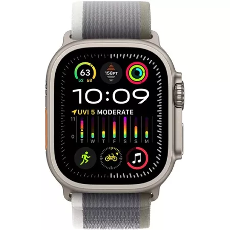 Смарт-часы Apple Watch Ultra 2 GPS 49mm Titanium Starlight Case Green Gray Alpine Loop 1 Смарт-часы Apple Watch Ultra 2 GPS 49mm Titanium Starlight Case Green Gray Alpine Loop 1
