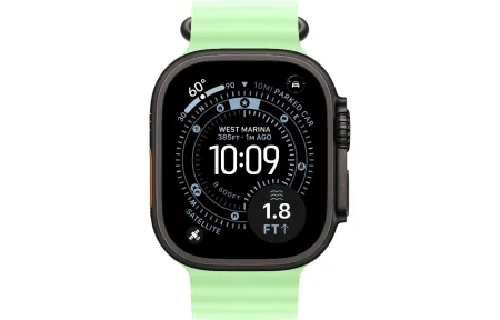 Apple Watch Ultra 3 (2025) 49mm Black Titanium Case with Neon Green Ocean Band 2 Apple Watch Ultra 3 (2025) 49mm Black Titanium Case with Neon Green Ocean Band 2