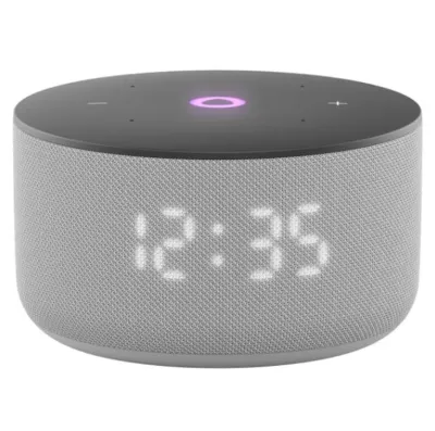 Яндекс Мини 3 с часами сер 1