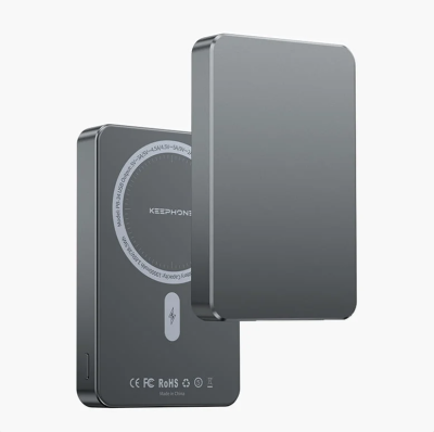 Аккумулятор магнитный KEEPHONE Lucci 10000mAh MagSafe Gunmetal 1