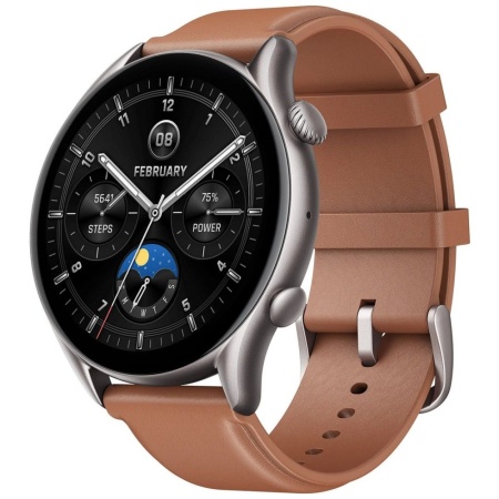 Смарт-часы Xiaomi Amazfit GTR 4 NEW Brown Leather 1