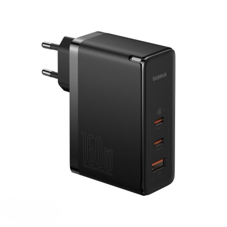 Блок быстрой зарядки Baseus GaN5 Pro Digital Fast Charger 2C+U 160W Black 1
