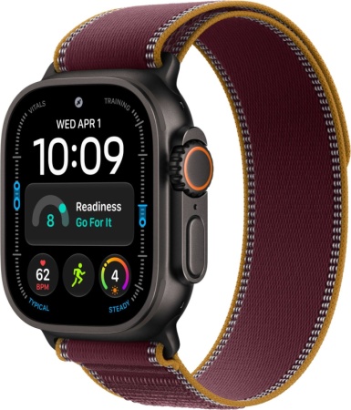 Смарт-часы Apple Watch Ultra 4 (2026) 49mm Black Titanium Burgundy Trail Loop 1