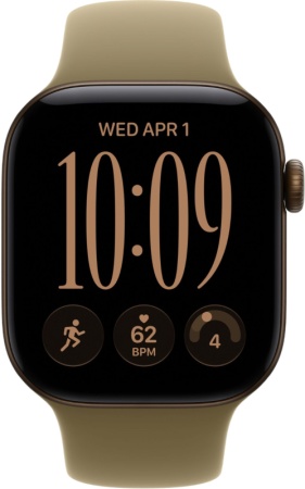 Смарт-часы Apple Watch S12 Dark Bronze Aluminium Case Olive Sport Band 2
