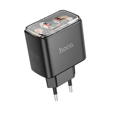 Блок быстрой зарядки HOCO CS43A USB-C+USB-C PD45W
